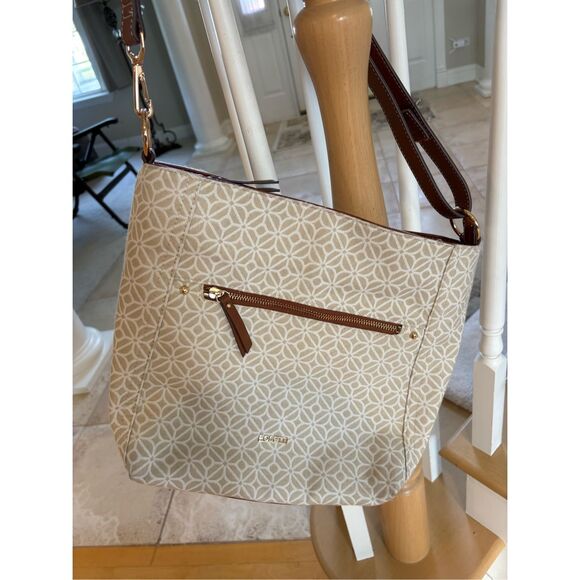 Rosetti Beige Print Cloth Handbag - Picture 6 of 7